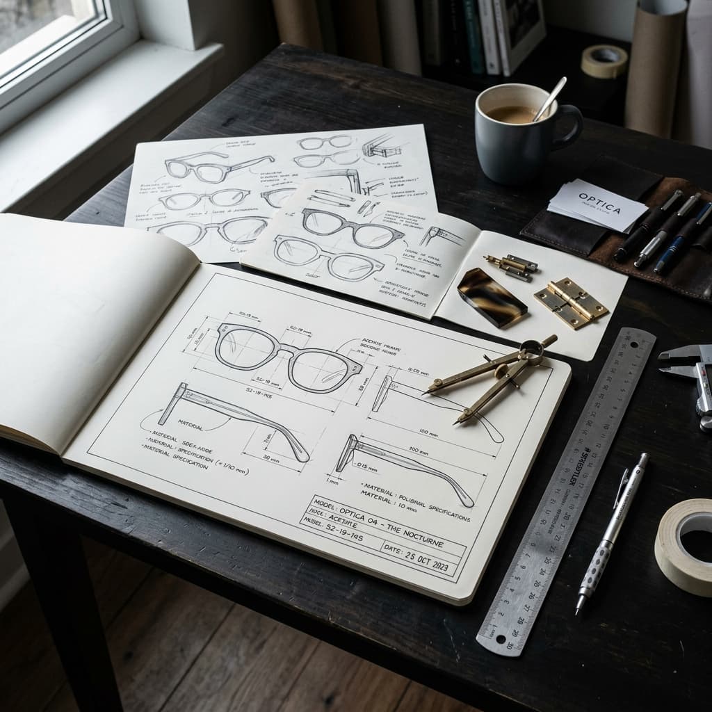 From sketch to finished eyewear — Sanda engineering process